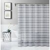 Homeroots 72 x 70 x 1 in. Silvery Gray & White Striped Shower Curtain 399766